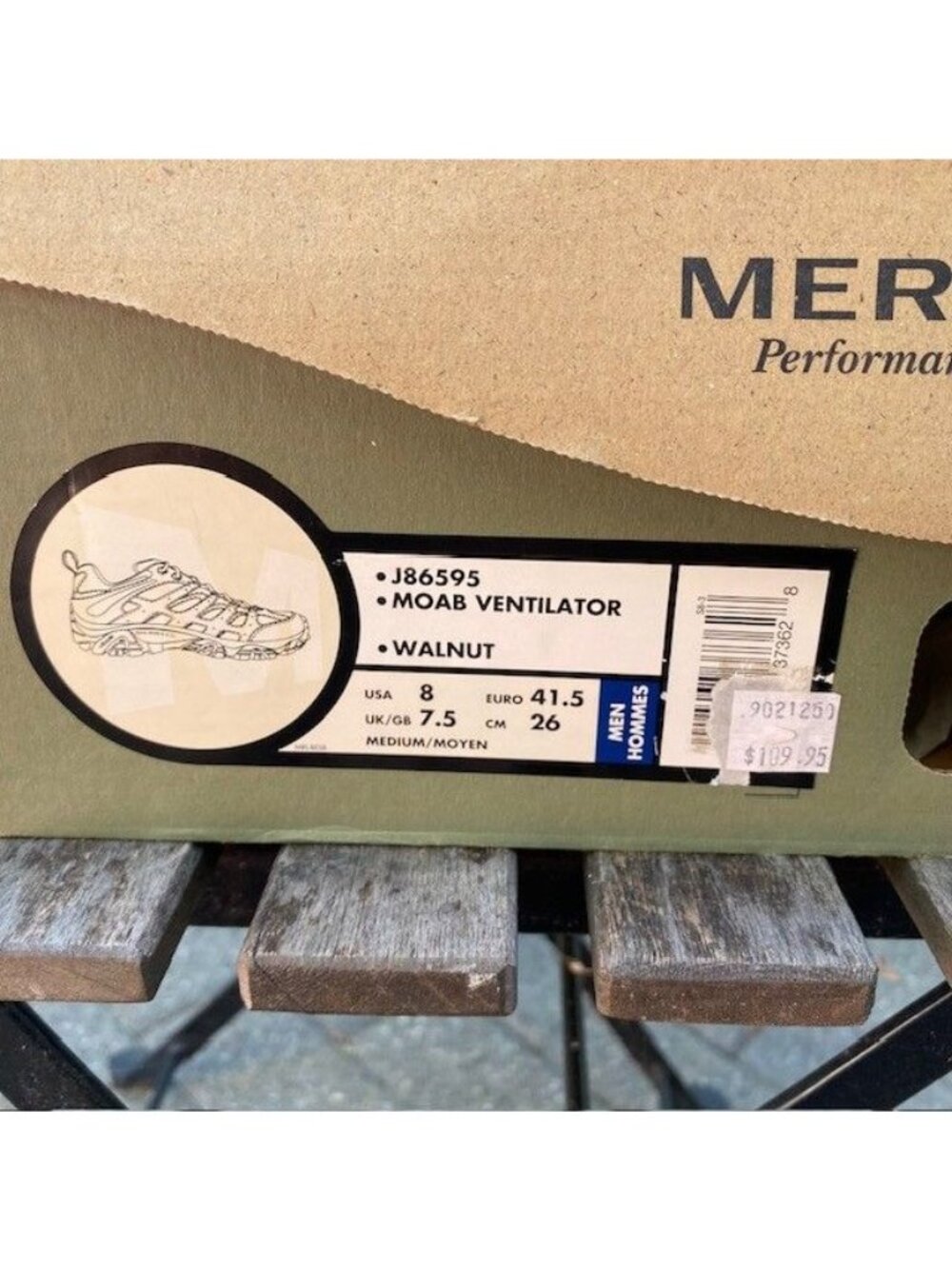 Merrell Moab Ventilator Hiking Shoes Mens Size 8 Walnut Brown Vibram Sole J86595 - Picture 9 of 10